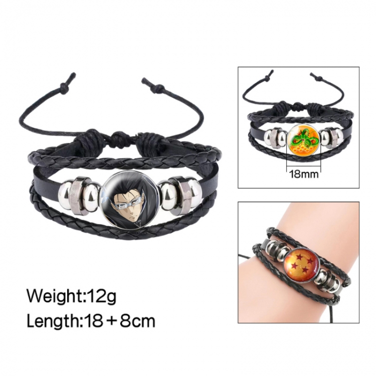 BLUE LOCK Anime peripheral crystal leather rope bracelet price for 5 pcs