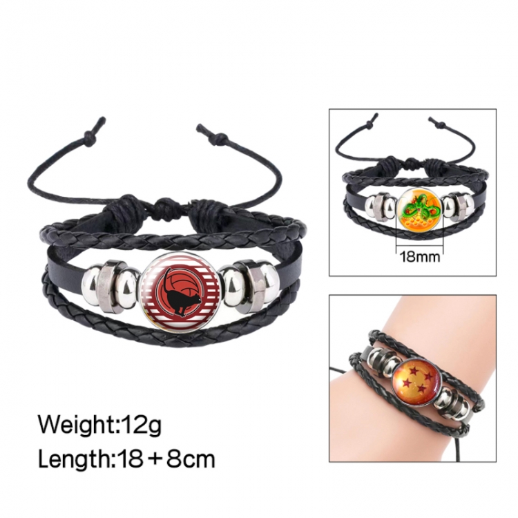 Haikyuu!! Anime peripheral crystal leather rope bracelet price for 5 pcs 