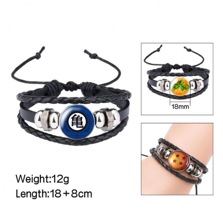 DRAGON BALL Anime peripheral crystal leather rope bracelet price for 5 pcs 