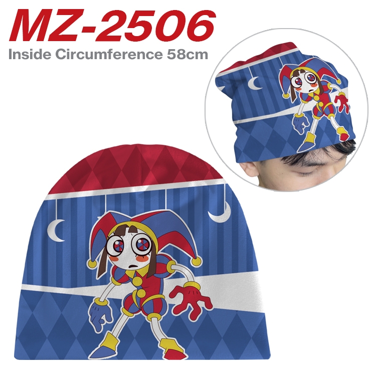 The Amazing Digital Circus Anime flannel full color hat cosplay men's and women's knitted hats 58cm 