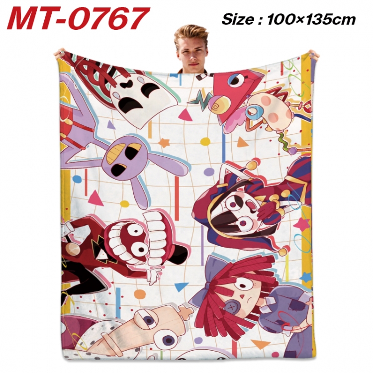 The Amazing Digital Circus Anime flannel blanket air conditioner quilt double-sided printing 100x135cm MT-0767