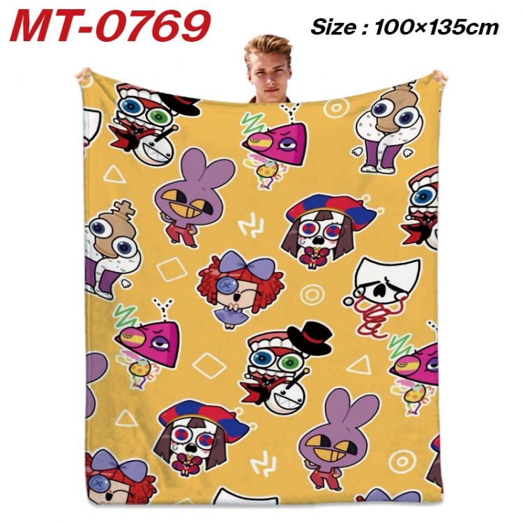 The Amazing Digital Circus Anime flannel blanket air conditioner quilt double-sided printing 100x135cm  MT-0769