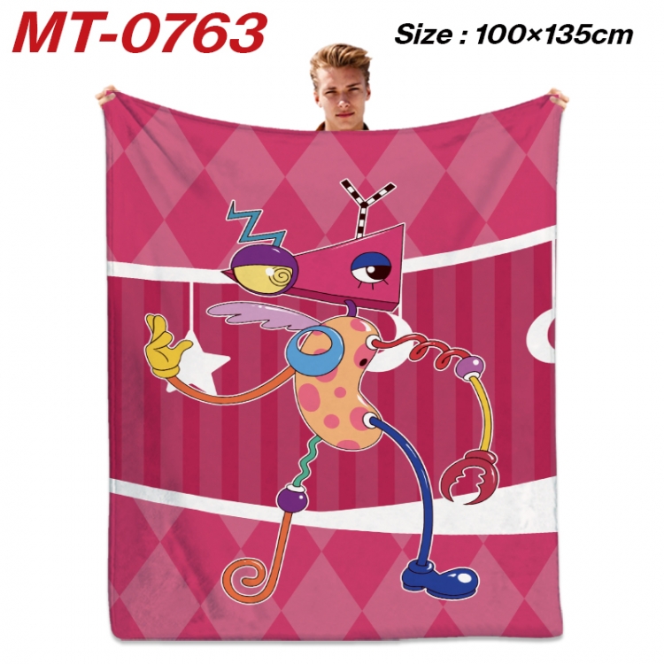 The Amazing Digital Circus Anime flannel blanket air conditioner quilt double-sided printing 100x135cm MT-0763