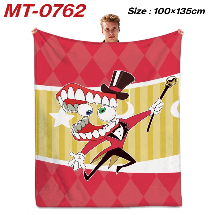The Amazing Digital Circus Anime flannel blanket air conditioner quilt double-sided printing 100x135cm MT-0762