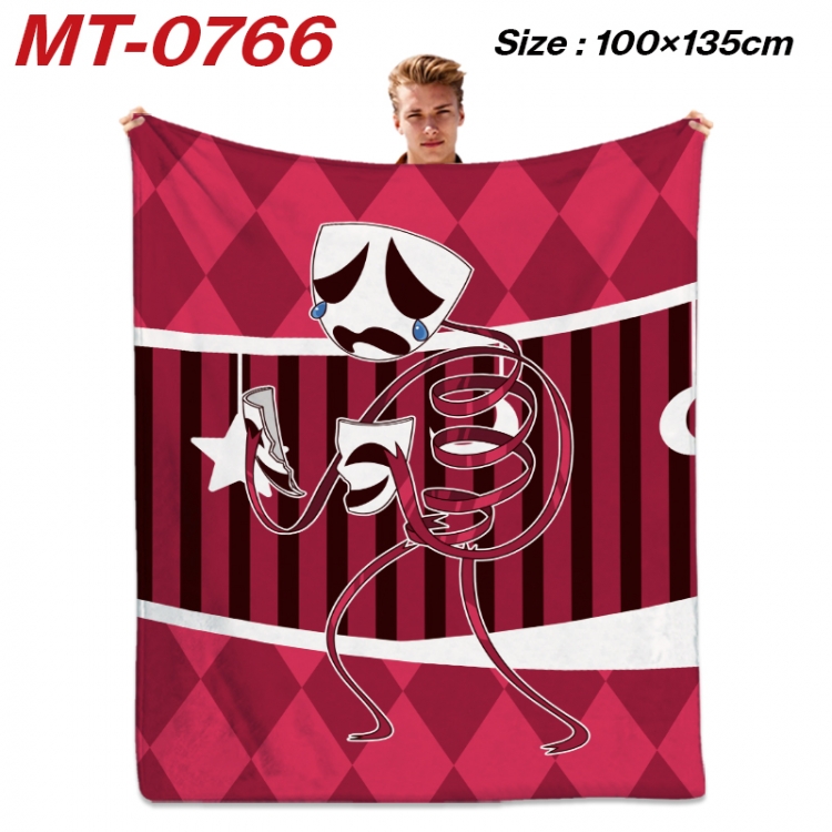 The Amazing Digital Circus Anime flannel blanket air conditioner quilt double-sided printing 100x135cm  MT-0766
