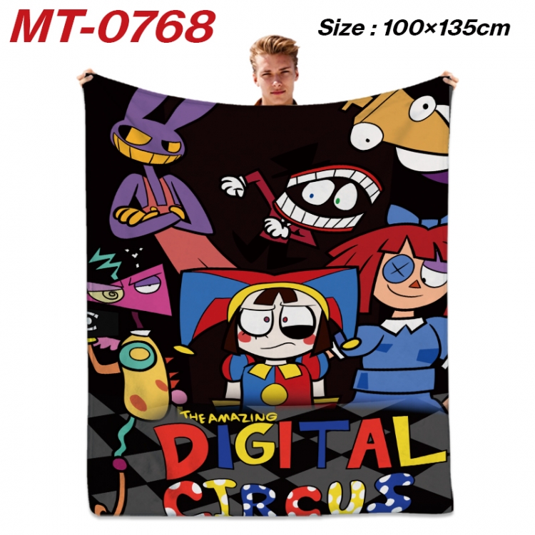 The Amazing Digital Circus Anime flannel blanket air conditioner quilt double-sided printing 100x135cm MT-0768