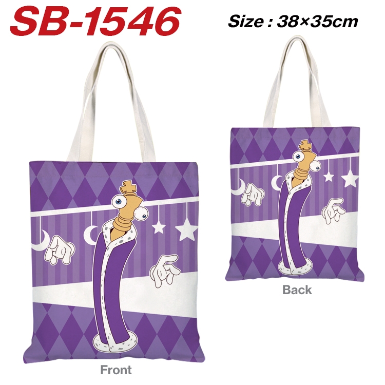 The Amazing Digital Circus Anime Canvas Handheld Shoulder Bag Handbag Shopping Bag 38X35CM