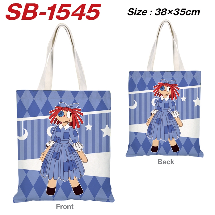 The Amazing Digital Circus Anime Canvas Handheld Shoulder Bag Handbag Shopping Bag 38X35CM