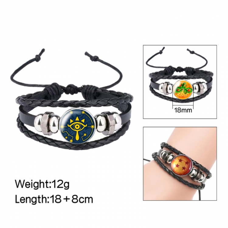 The Legend of Zelda Anime peripheral crystal leather rope bracelet price for 5 pcs 