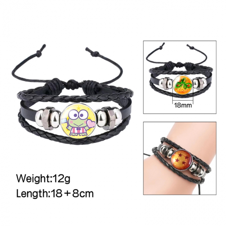 sanrio Anime peripheral crystal leather rope bracelet price for 5 pcs 