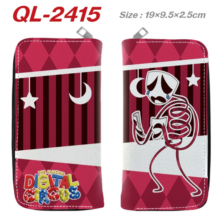 The Amazing Digital Circus Anime peripheral PU leather full-color long zippered wallet 19.5x9.5x2.5cm