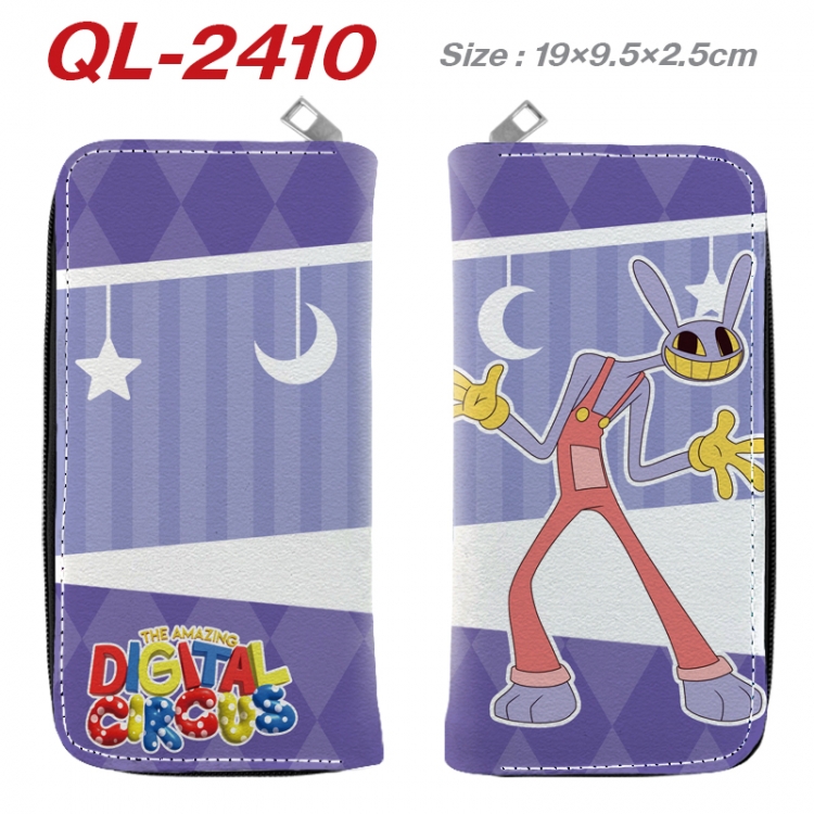 The Amazing Digital Circus Anime peripheral PU leather full-color long zippered wallet 19.5x9.5x2.5cm