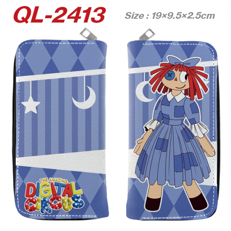 The Amazing Digital Circus Anime peripheral PU leather full-color long zippered wallet 19.5x9.5x2.5cm
