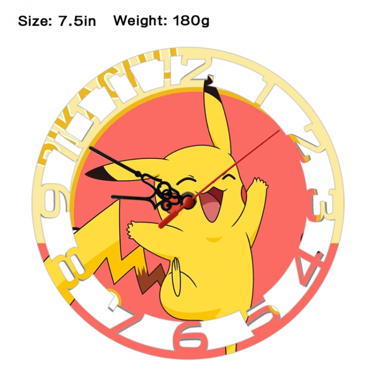 Pokemon Anime print alarm clock wall clock personality clock packaging size 25X25X4cm