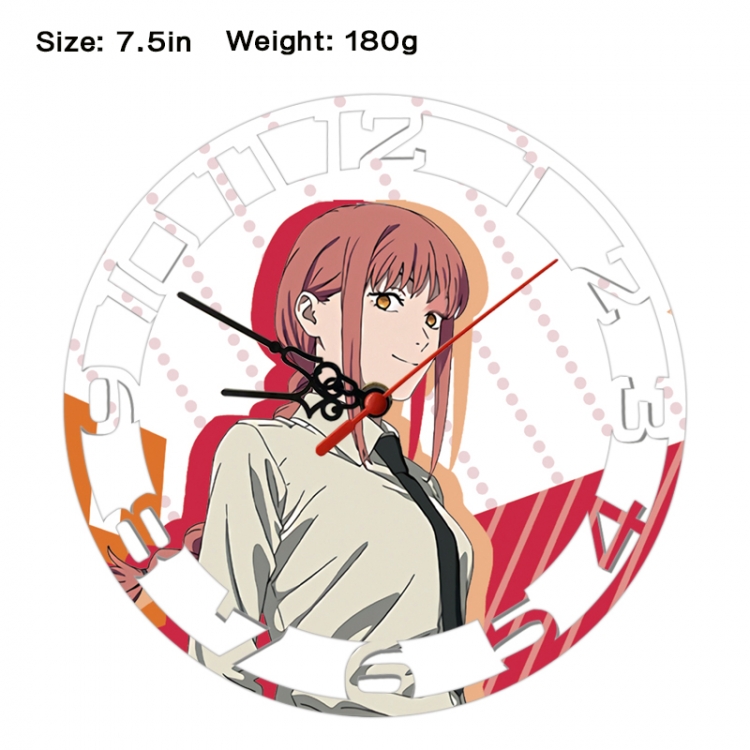 Chainsawman Anime print alarm clock wall clock personality clock packaging size 25X25X4cm