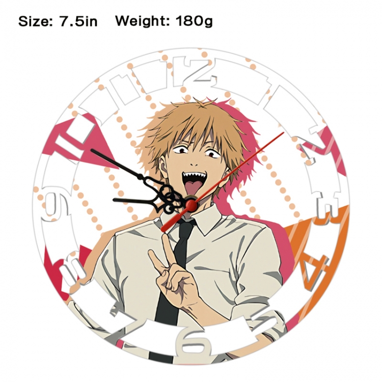 Chainsawman Anime print alarm clock wall clock personality clock packaging size 25X25X4cm