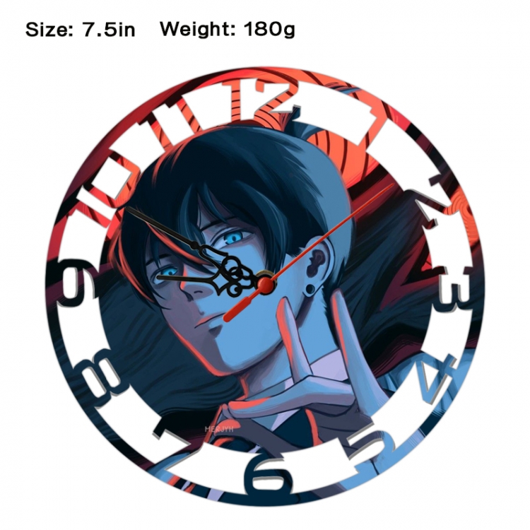 Chainsawman Anime print alarm clock wall clock personality clock packaging size 25X25X4cm