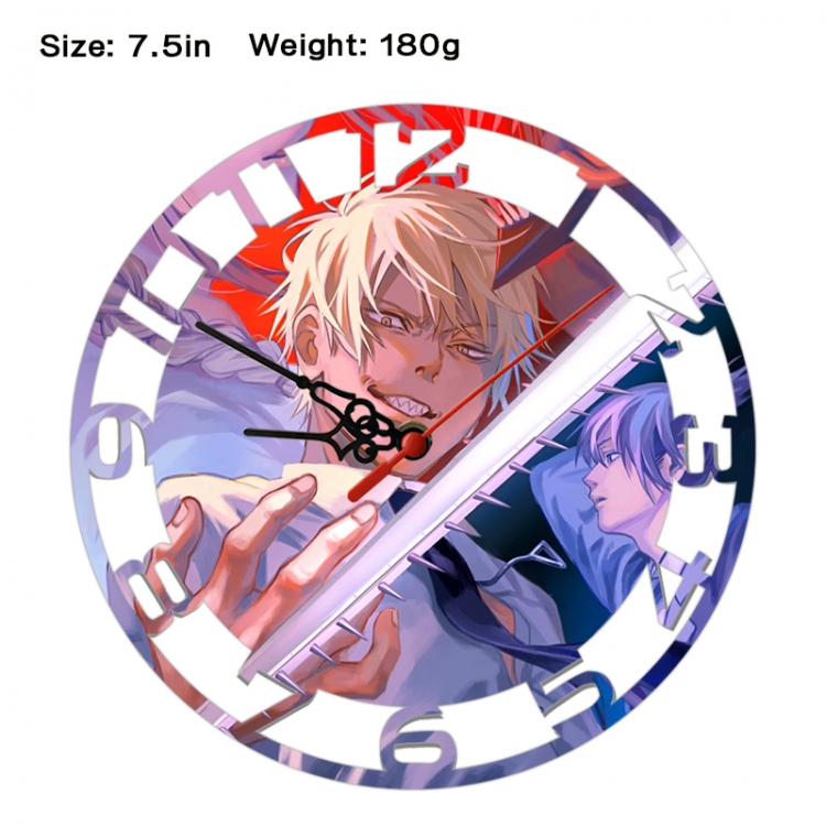Chainsawman Anime print alarm clock wall clock personality clock packaging size 25X25X4cm