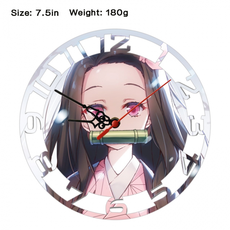 Demon Slayer Kimets Anime print alarm clock wall clock personality clock packaging size 25X25X4cm