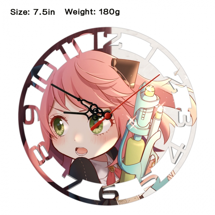 SPYxFAMILY Anime print alarm clock wall clock personality clock packaging size 25X25X4cm