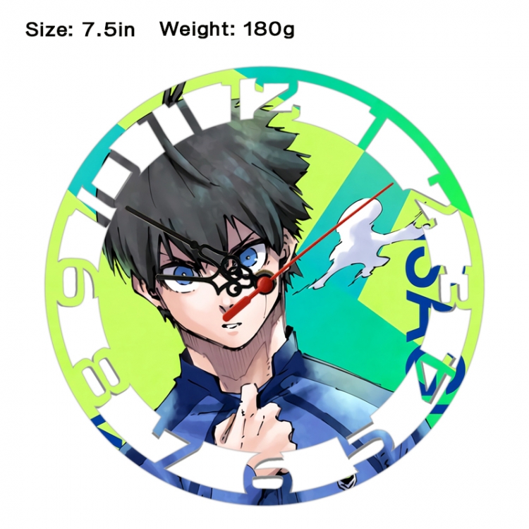 BLUE LOCK Anime print alarm clock wall clock personality clock packaging size 25X25X4cm