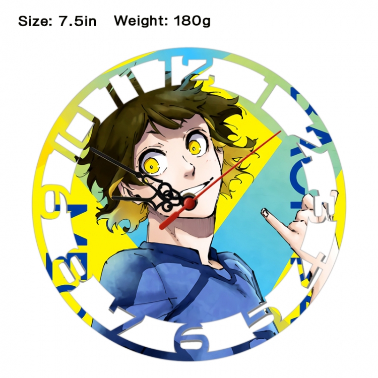 BLUE LOCK Anime print alarm clock wall clock personality clock packaging size 25X25X4cm