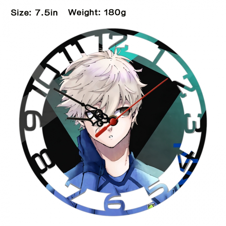 BLUE LOCK Anime print alarm clock wall clock personality clock packaging size 25X25X4cm