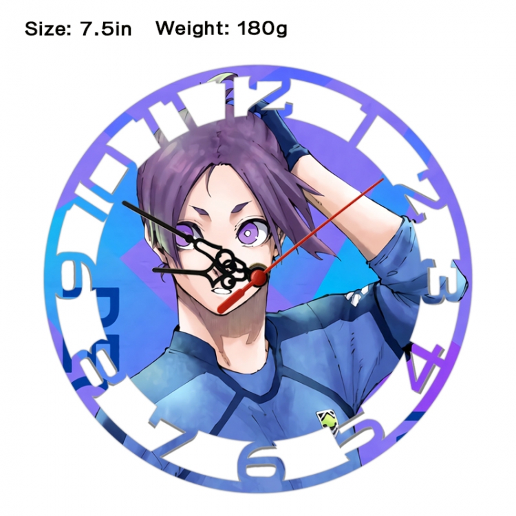 BLUE LOCK Anime print alarm clock wall clock personality clock packaging size 25X25X4cm