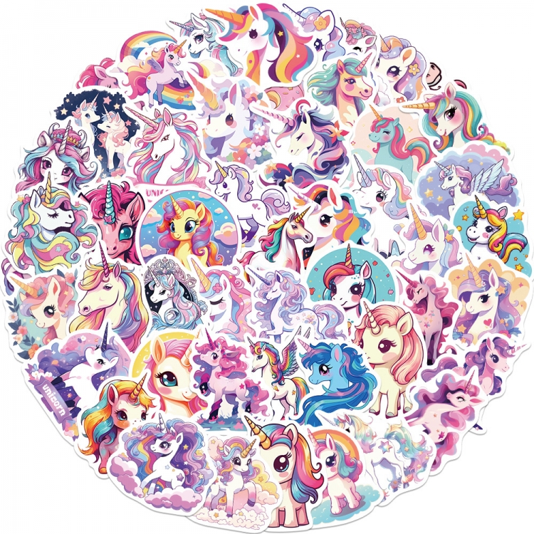 Unicorn Doodle stickers Waterproof stickers a set of 50 price for 5 sets