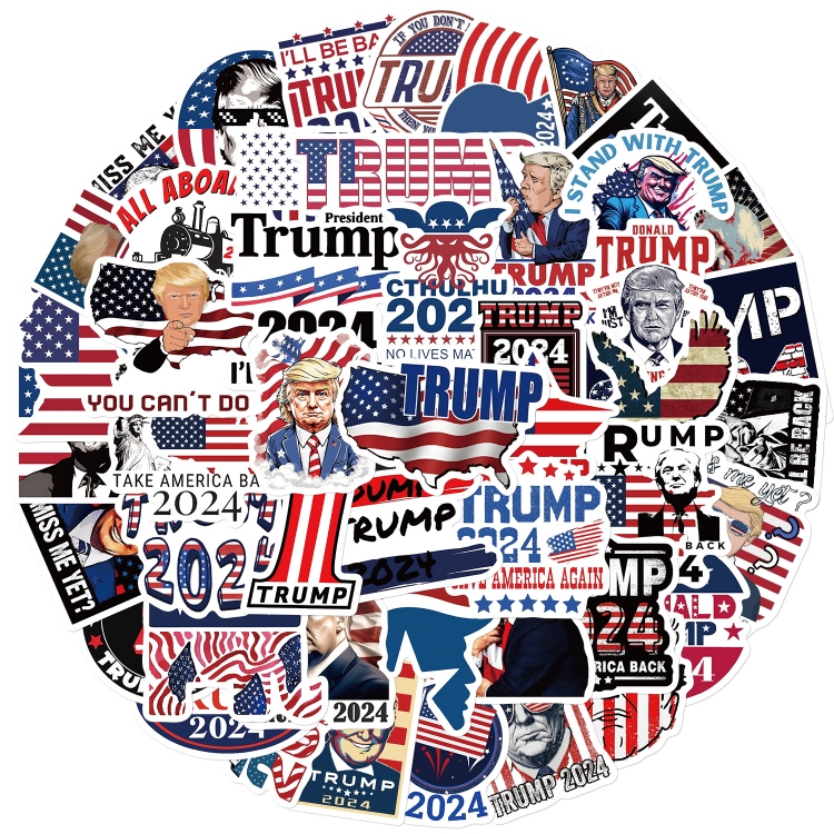  Trump  Doodle stickers Waterproof stickers a set of 50 price for 5 sets