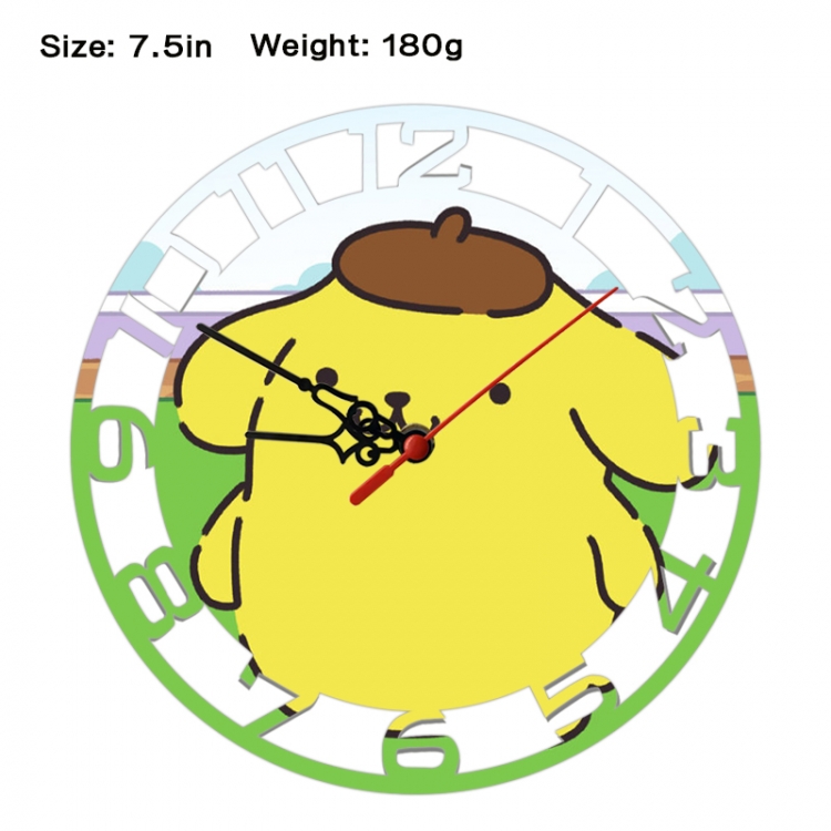 sanrio Anime print alarm clock wall clock personality clock packaging size 25X25X4cm