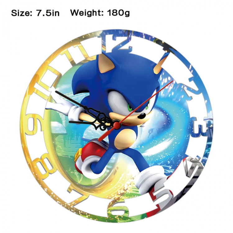 Sonic The Hedgehog Anime print alarm clock wall clock personality clock packaging size 25X25X4cm