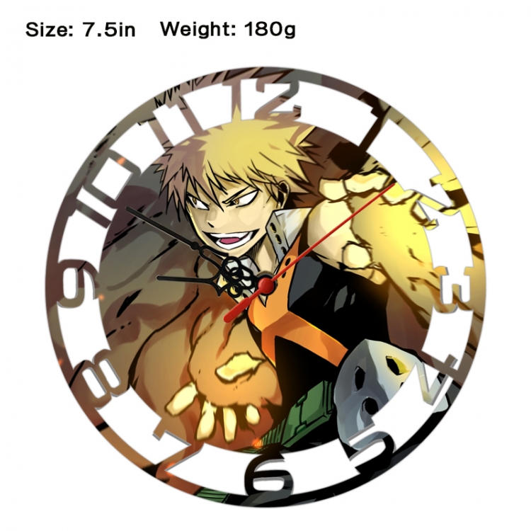 My Hero Academia Anime print alarm clock wall clock personality clock packaging size 25X25X4cm