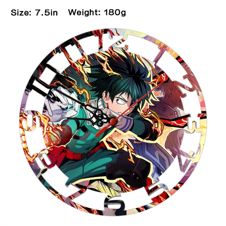 My Hero Academia Anime print alarm clock wall clock personality clock packaging size 25X25X4cm