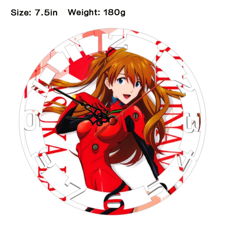 EVA Anime print alarm clock wall clock personality clock packaging size 25X25X4cm