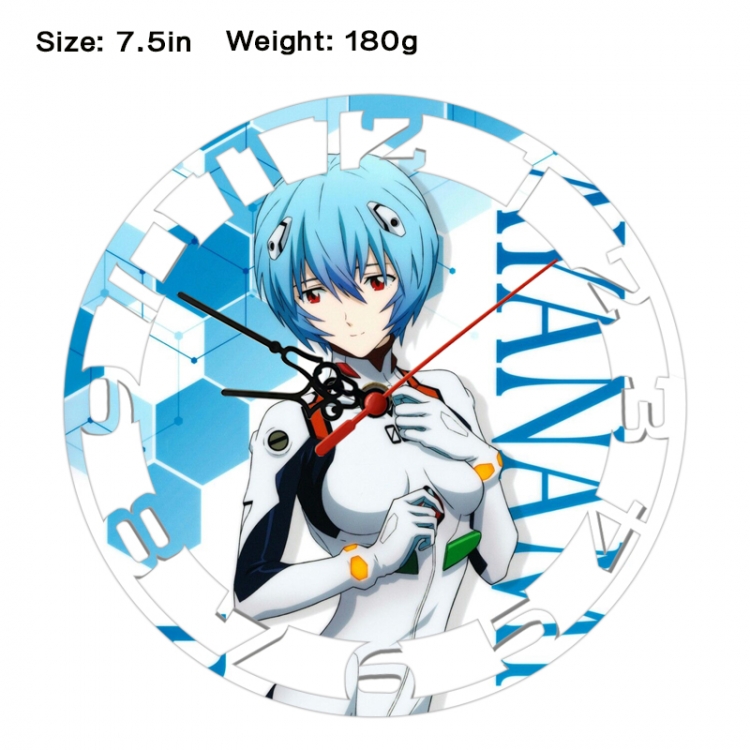 EVA Anime print alarm clock wall clock personality clock packaging size 25X25X4cm