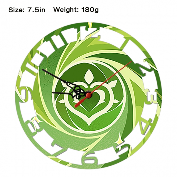 Genshin Impact Anime print alarm clock wall clock personality clock packaging size 25X25X4cm