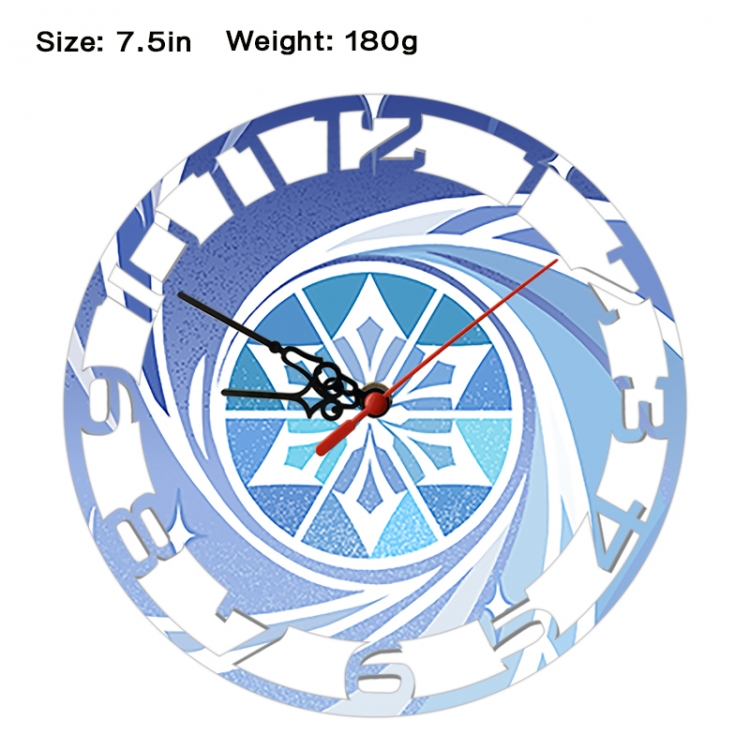 Genshin Impact Anime print alarm clock wall clock personality clock packaging size 25X25X4cm