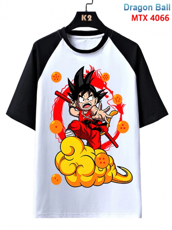 DRAGON BALL Anime raglan sleeve cotton T-shirt from XS to 3XL