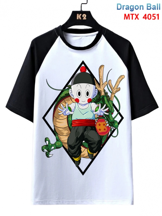 DRAGON BALL Anime raglan sleeve cotton T-shirt from XS to 3XL