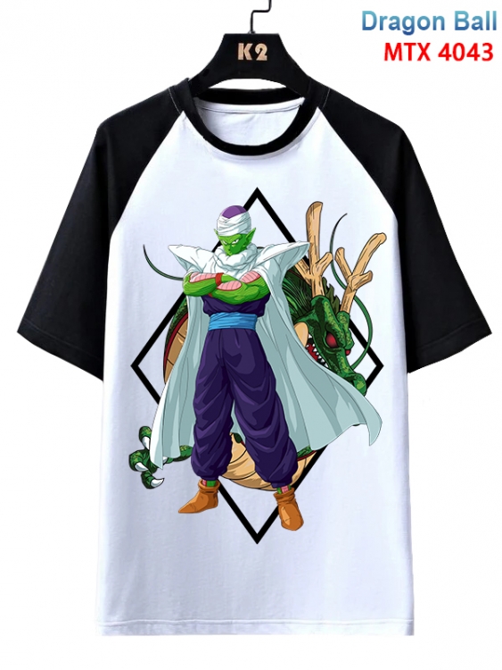 DRAGON BALL Anime raglan sleeve cotton T-shirt from XS to 3XL