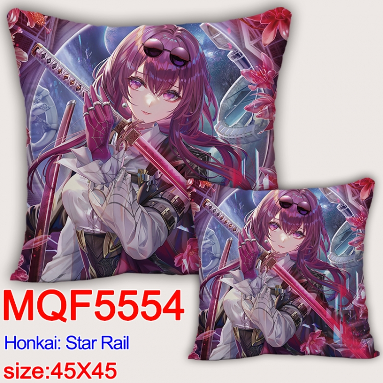 Honkai: Star Rail Anime square full-color pillow cushion 45X45CM NO FILLING 