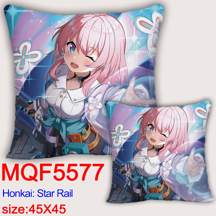Honkai: Star Rail Anime square full-color pillow cushion 45X45CM NO FILLING  MQF-5577