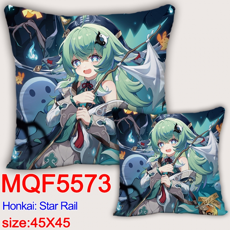 Honkai: Star Rail Anime square full-color pillow cushion 45X45CM NO FILLING MQF-5573