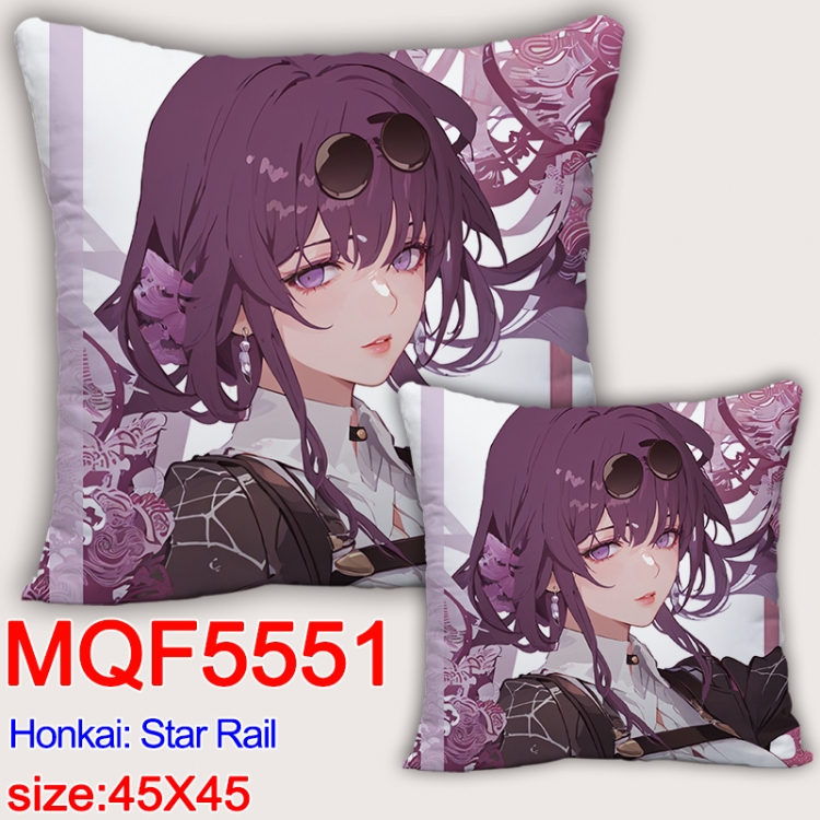 Honkai: Star Rail Anime square full-color pillow cushion 45X45CM NO FILLING MQF-5551