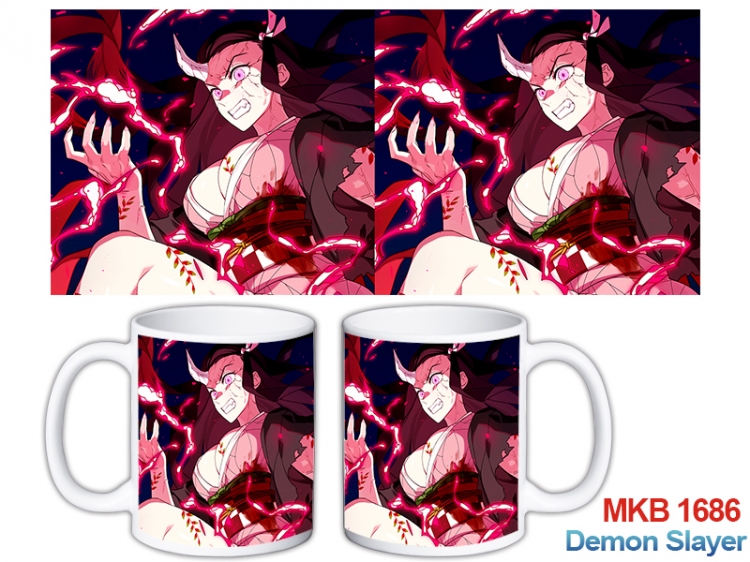 Demon Slayer Kimets Anime color printing ceramic mug cup price for 5 pcs