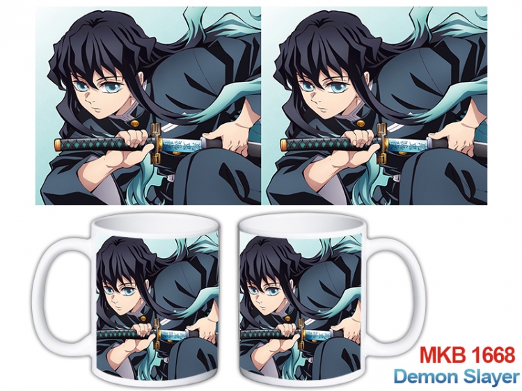 Demon Slayer Kimets Anime color printing ceramic mug cup price for 5 pcs