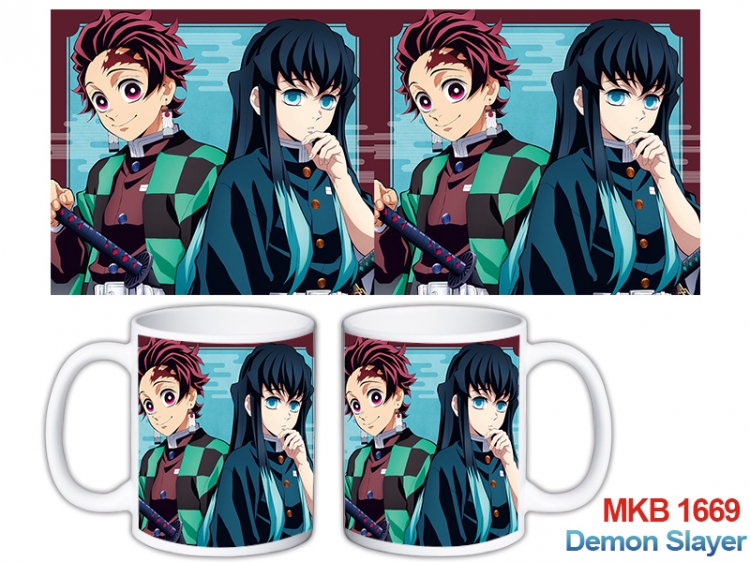 Demon Slayer Kimets Anime color printing ceramic mug cup price for 5 pcs