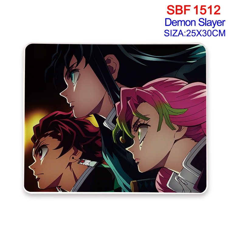 Demon Slayer Kimets Anime peripheral edge lock mouse pad 25X30cm 