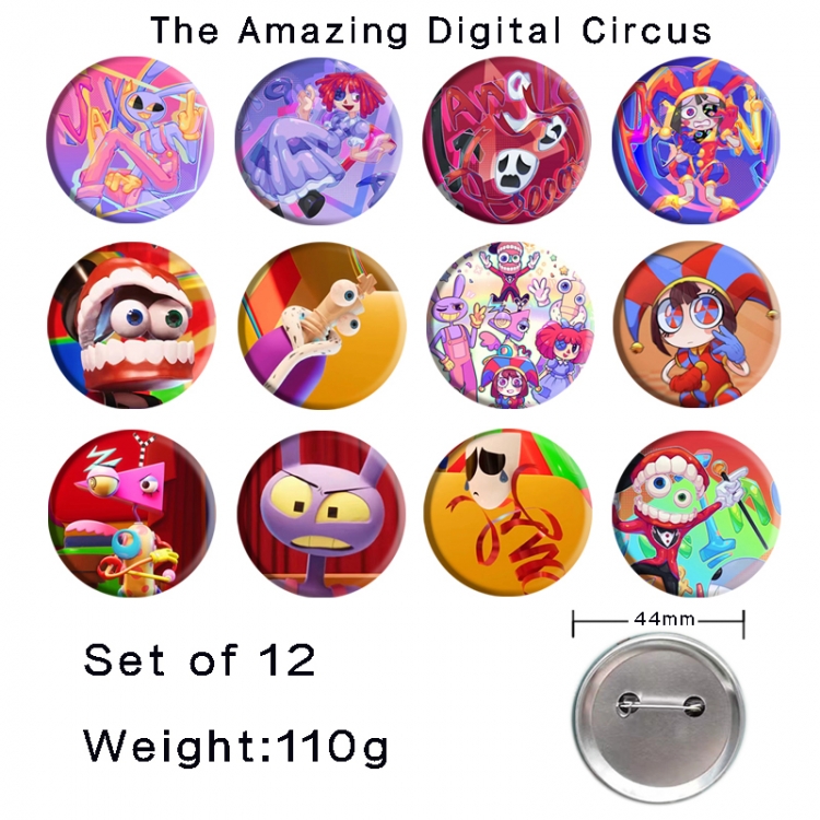 The Amazing Digital Circus Anime tinplate bright film badge 44mm a set of 12